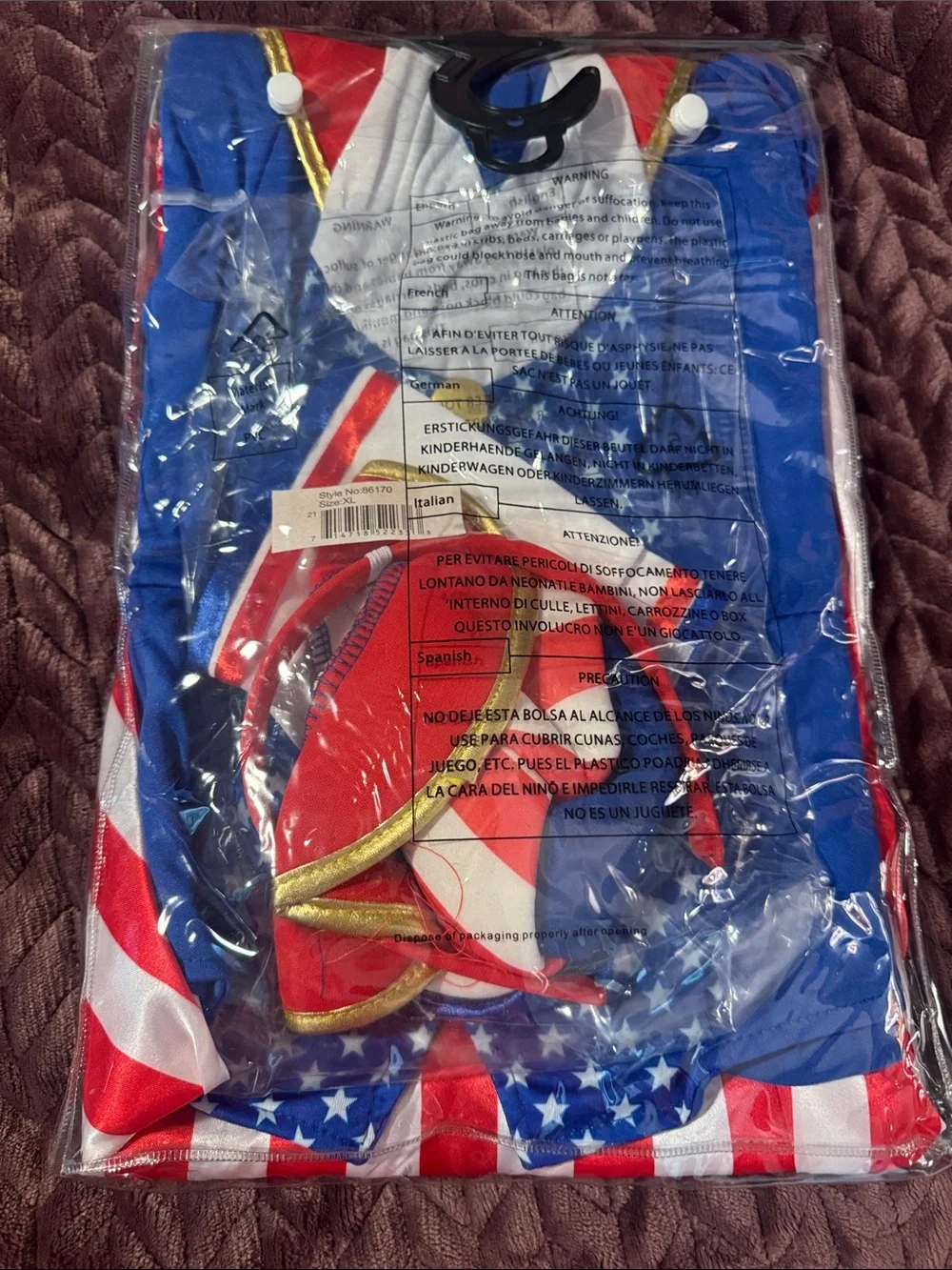 Leg Avenue Red, White & Blue Yankee Doodle Darling Costume Hat Included - Picture 2 of 2